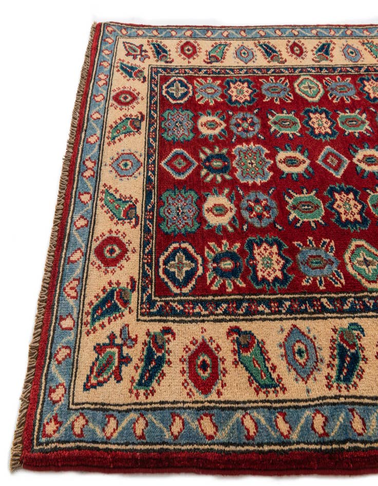 Detail image of  2' 9 x 4'  Hand Knotted Kazak Rug