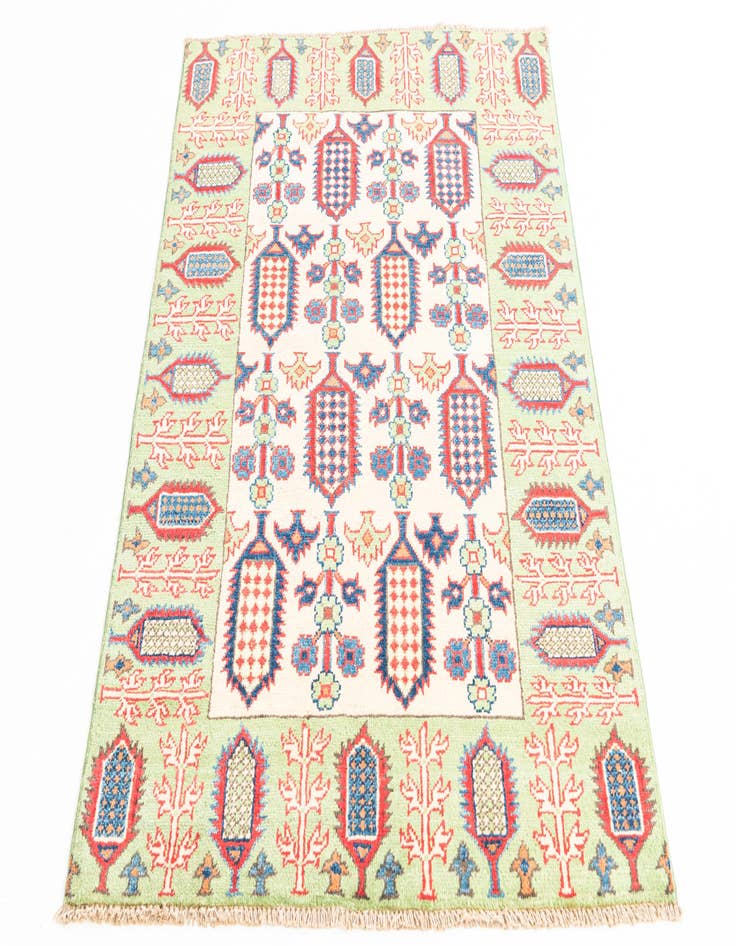 Detail image of  3' 3 x 4' 8  Hand Knotted Kazak Rug