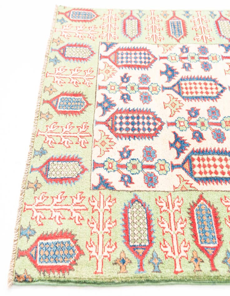 Detail image of  3' 3 x 4' 8  Hand Knotted Kazak Rug