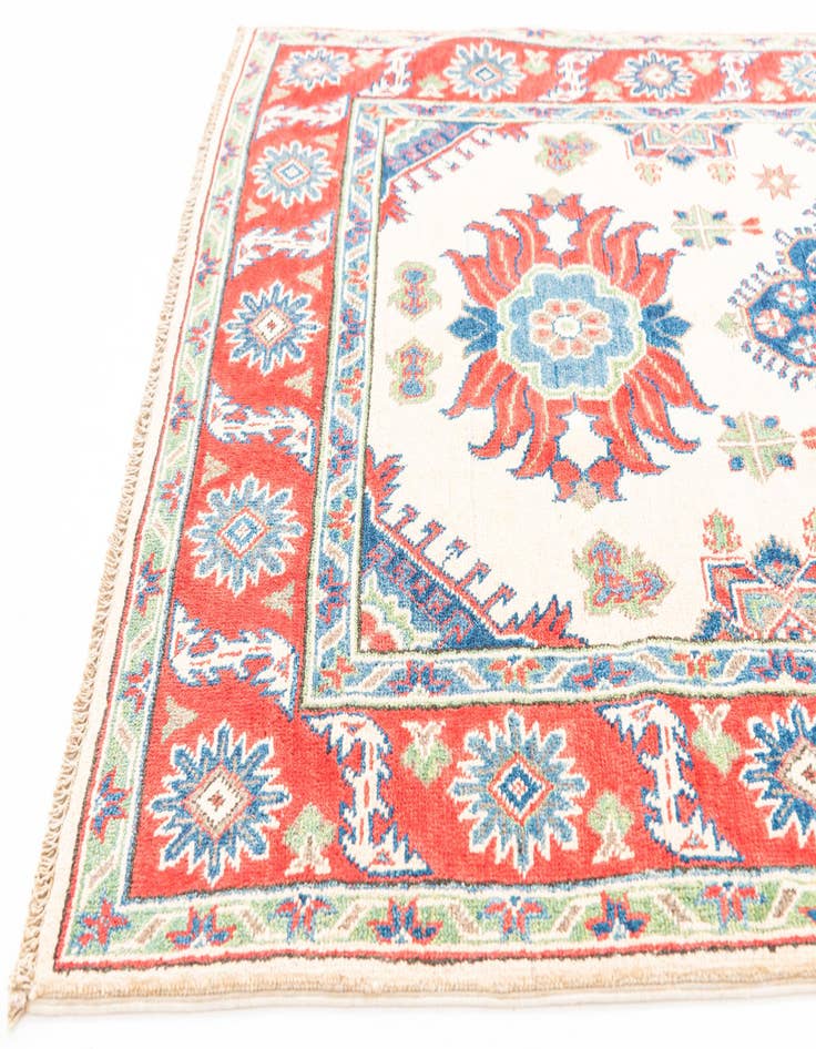 Detail image of  4' x 6' 3  Hand Knotted Kazak Rug
