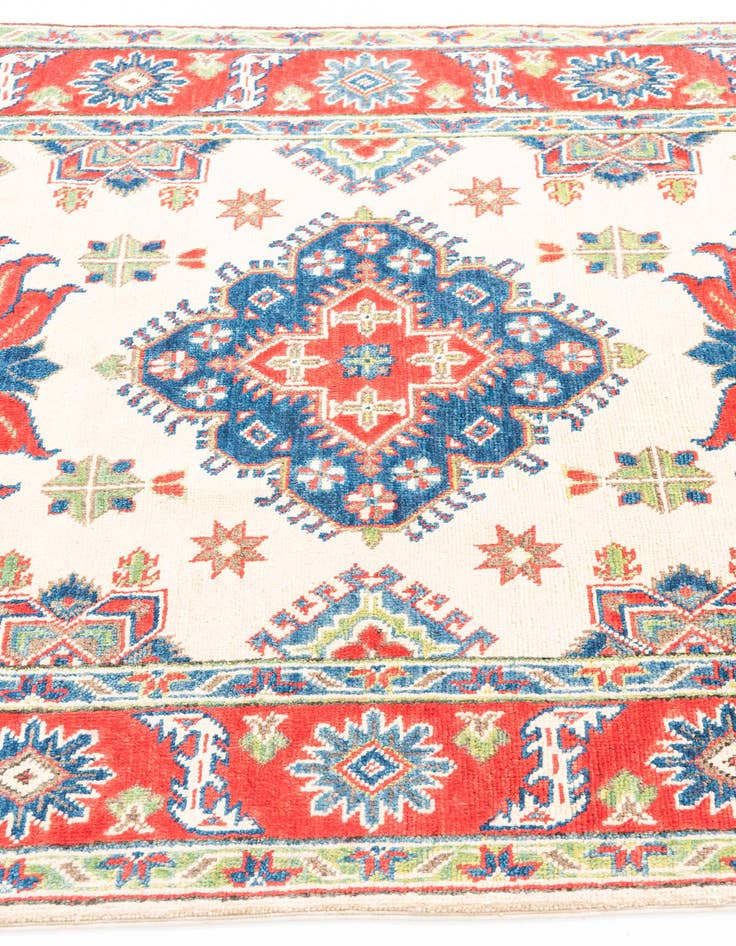 Detail image of  4' x 6' 3  Hand Knotted Kazak Rug