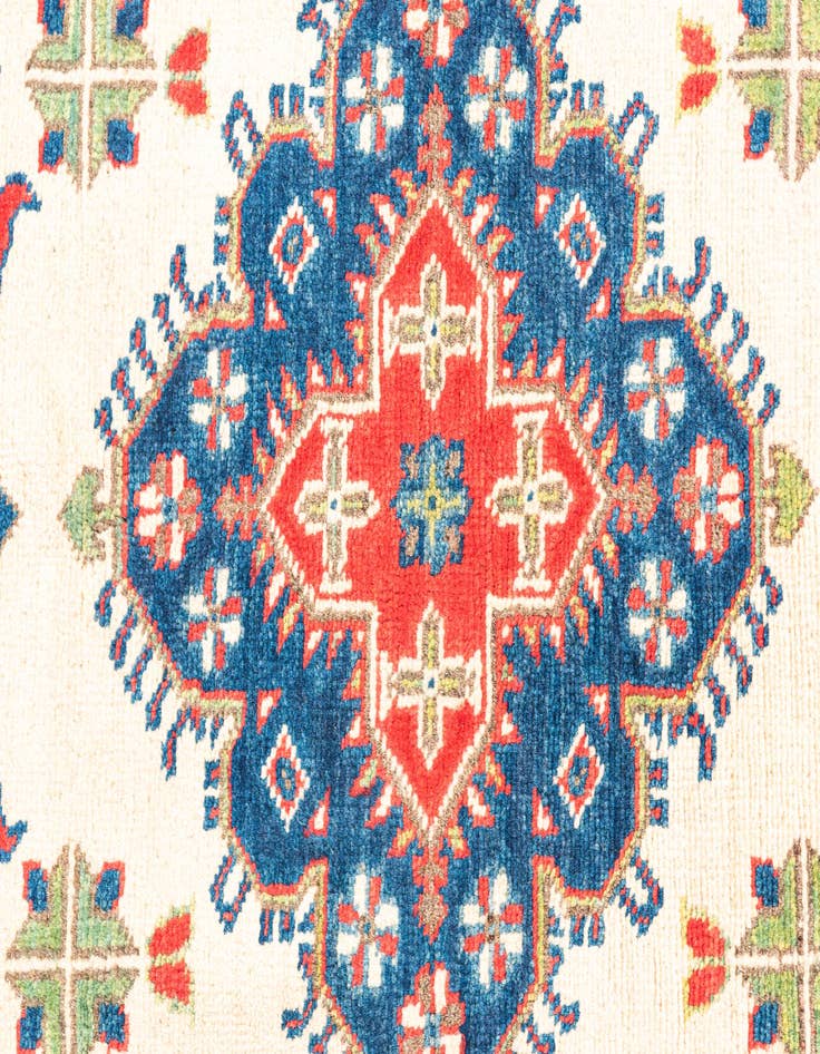 Detail image of  4' x 6' 3  Hand Knotted Kazak Rug
