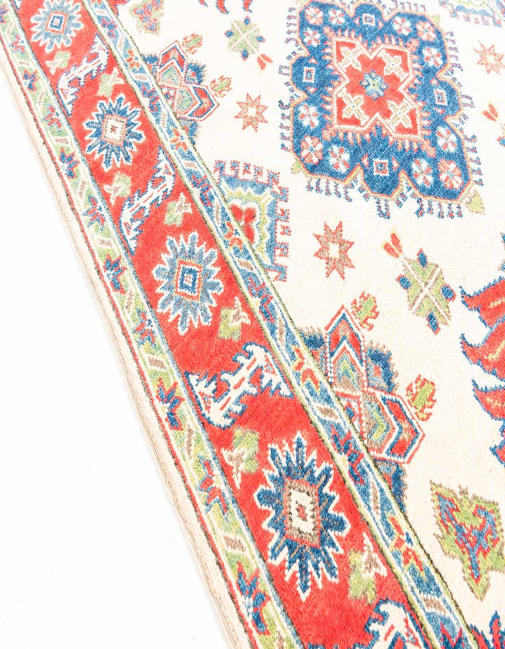 Detail image of  4' x 6' 3  Hand Knotted Kazak Rug