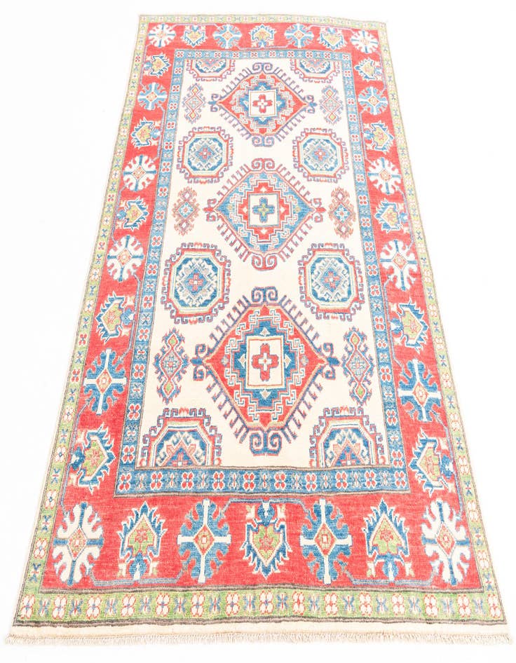 Detail image of  4' 9 x 6' 7  Hand Knotted Kazak Rug