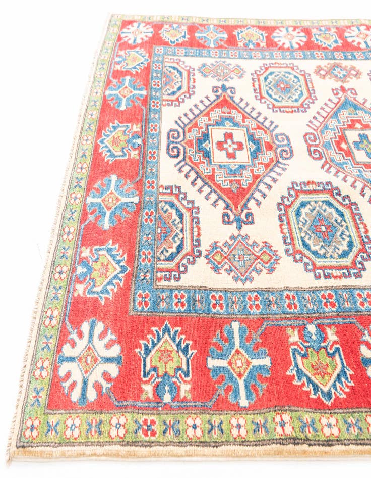 Detail image of  4' 9 x 6' 7  Hand Knotted Kazak Rug