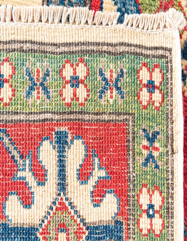 Detail image of  4' 9 x 6' 7  Hand Knotted Kazak Rug