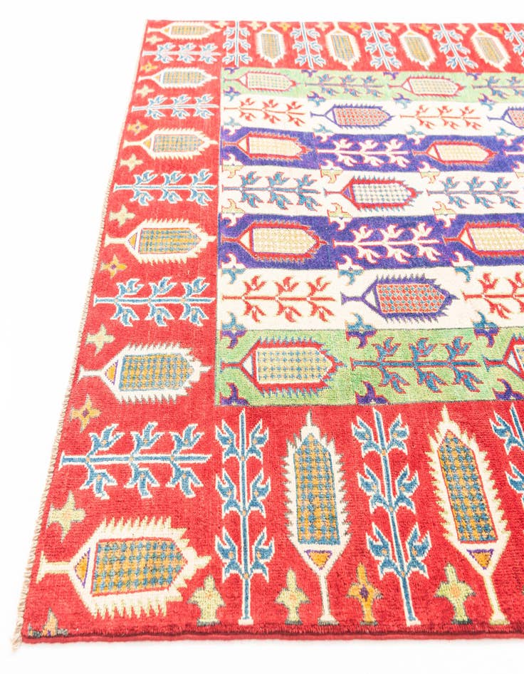 Detail image of  5' 4 x 7' 9  Hand Knotted Kazak Rug