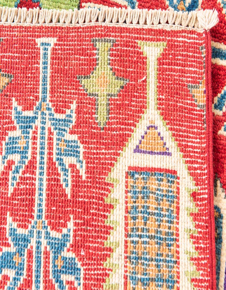 Detail image of  5' 4 x 7' 9  Hand Knotted Kazak Rug