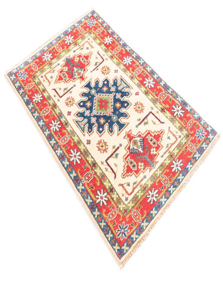 Detail image of  2' 8 x 4' 1  Hand Knotted Kazak Rug