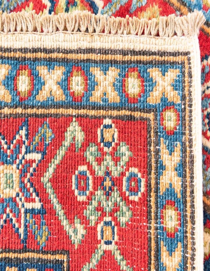 Detail image of  2' 9 x 4'  Hand Knotted Kazak Rug