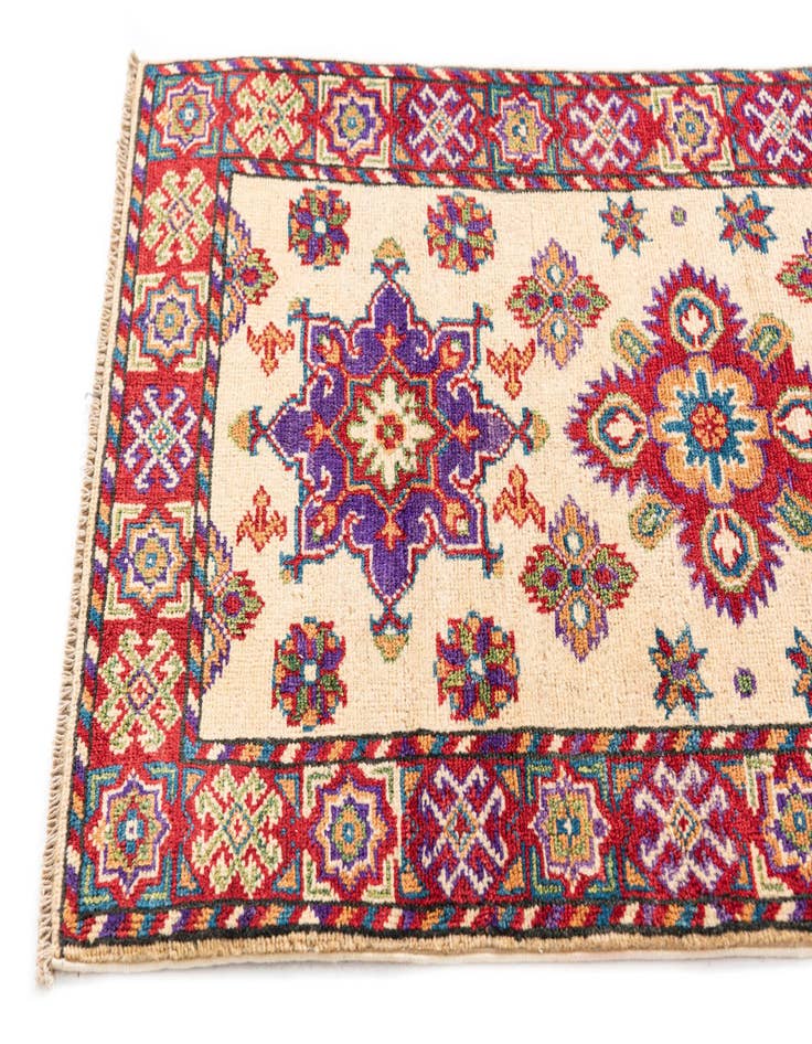 Detail image of  2' 1 x 6'  Hand Knotted Kazak Rug