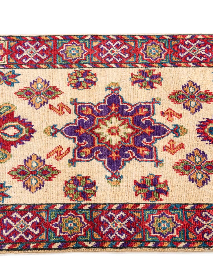 Detail image of  2' 1 x 6'  Hand Knotted Kazak Rug