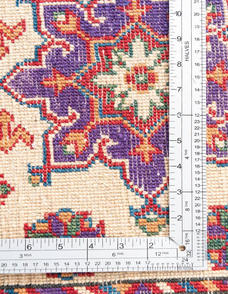 Detail image of  2' 1 x 6'  Hand Knotted Kazak Rug