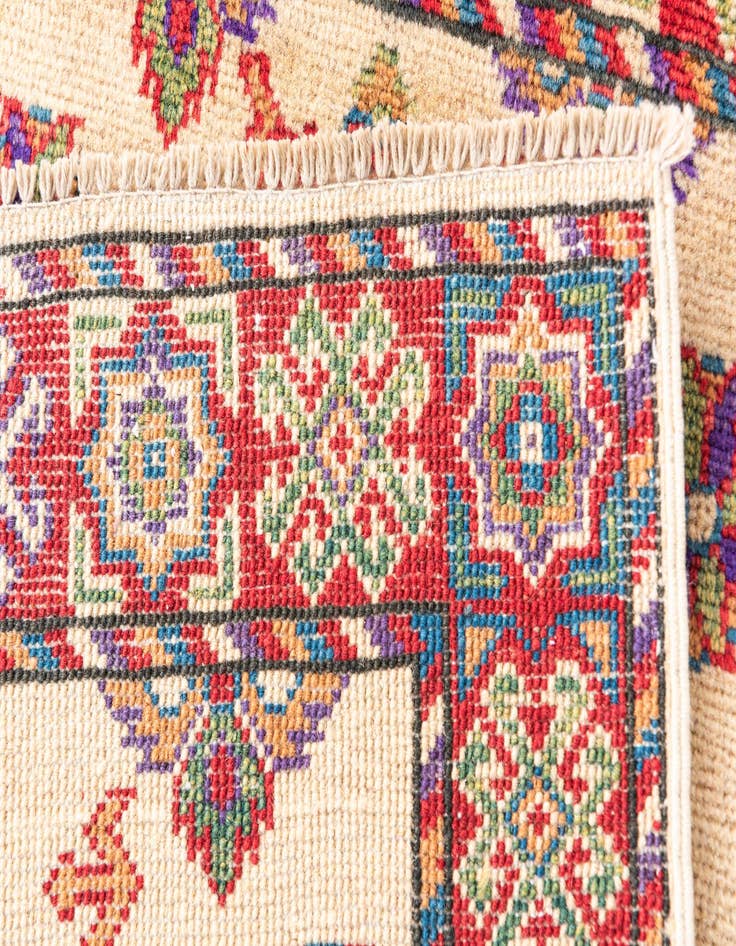 Detail image of  2' 1 x 6'  Hand Knotted Kazak Rug