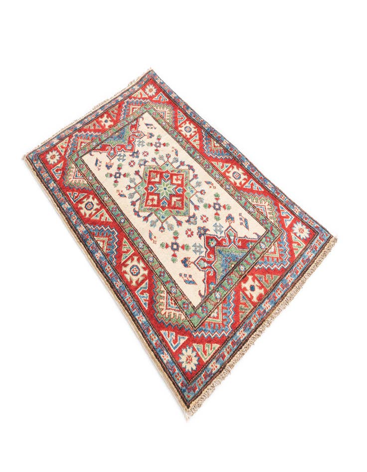 Detail image of  2' 9 x 4' 3  Hand Knotted Kazak Rug