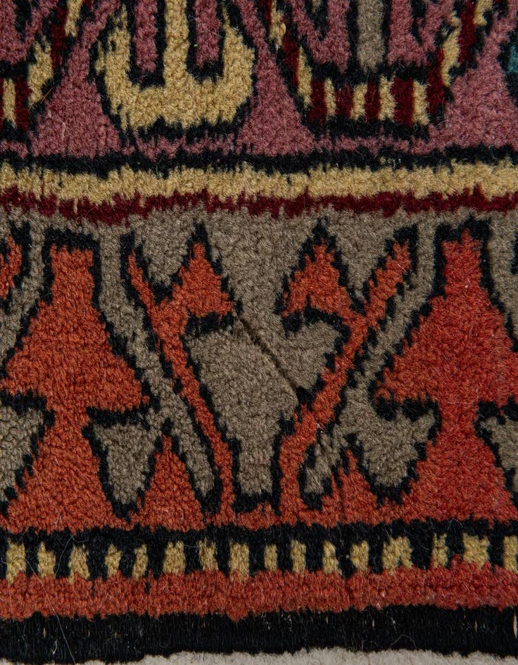 Detail image of  2' 7 x 4' 5  Hand Knotted Kazak Wool Rug