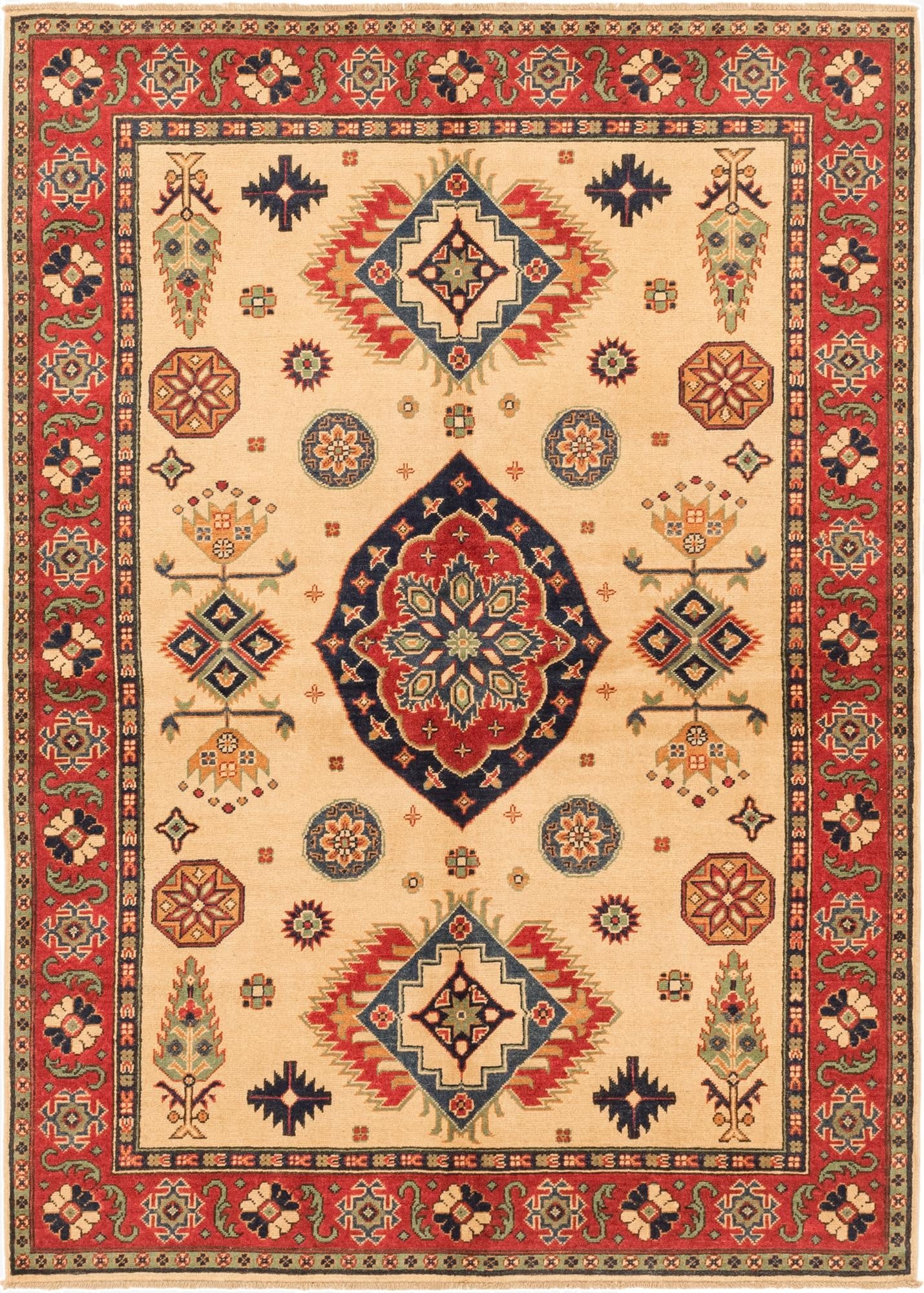  5' 6 x 7' 9  Hand Knotted Kazak Rug