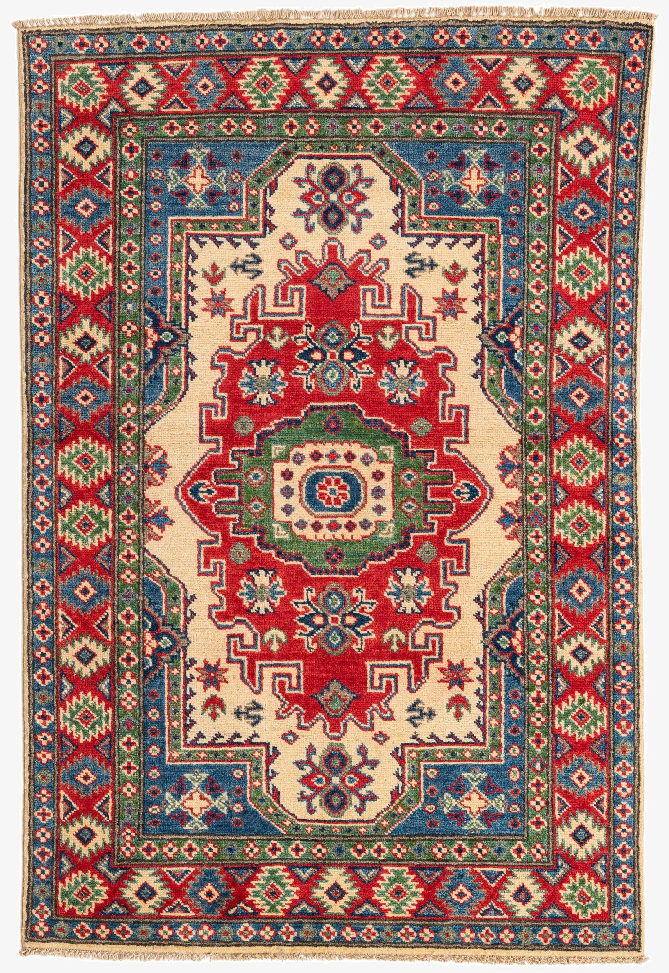  3' 3 x 5'  Hand Knotted Kazak Rug
