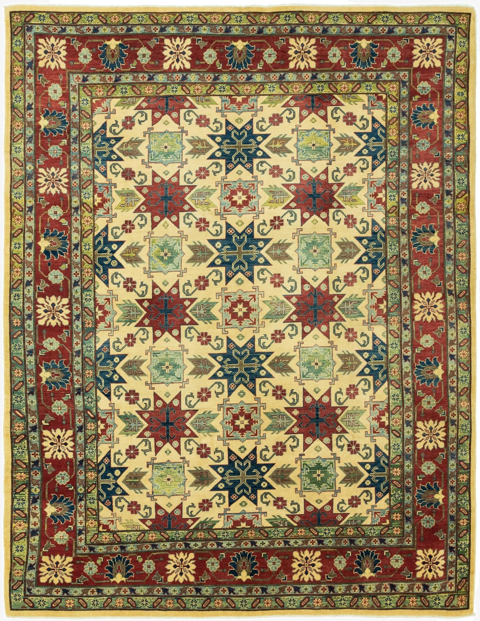  8' 10 x 11' 8  Hand Knotted Kazak Rug