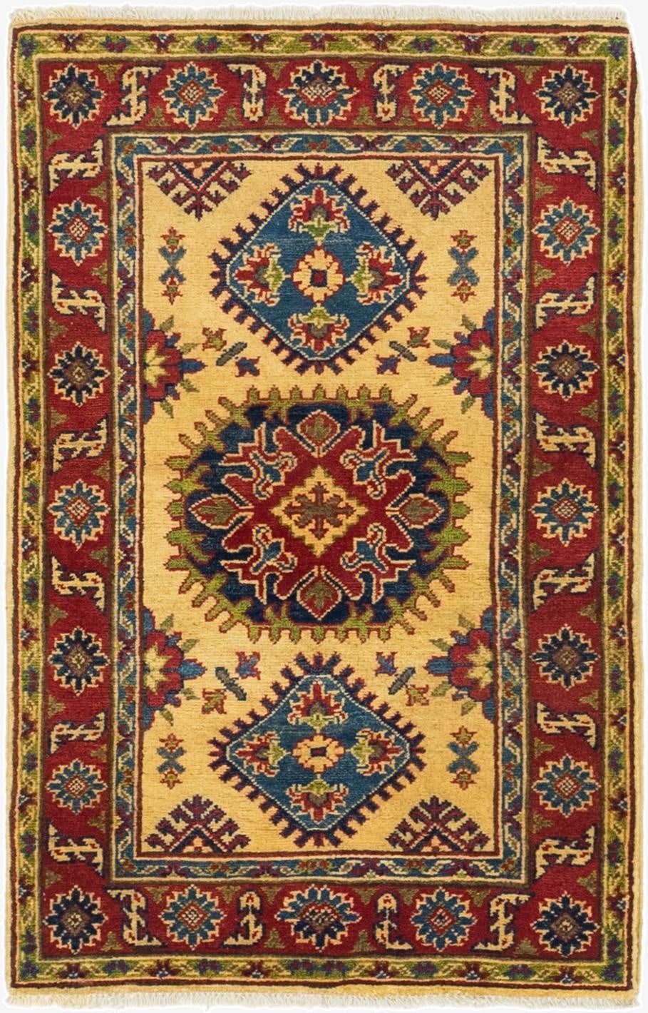  2' 7 x 4' 1  Hand Knotted Kazak Rug