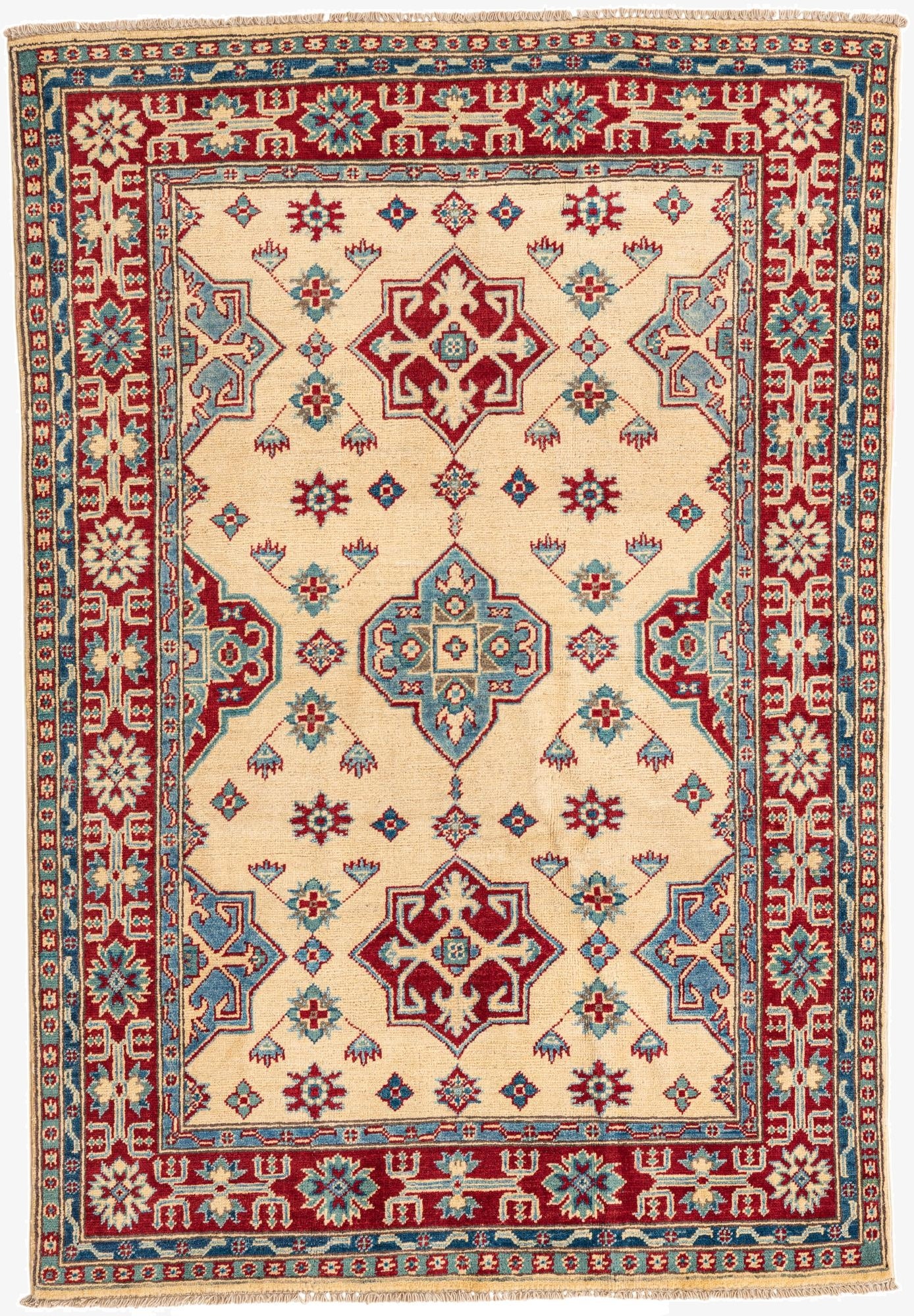  4' 1 x 6'  Hand Knotted Kazak Rug