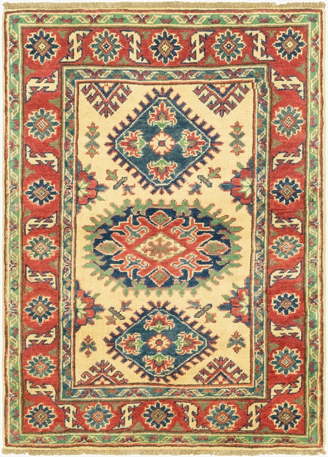  2' 9 x 3' 10  Hand Knotted Kazak Rug