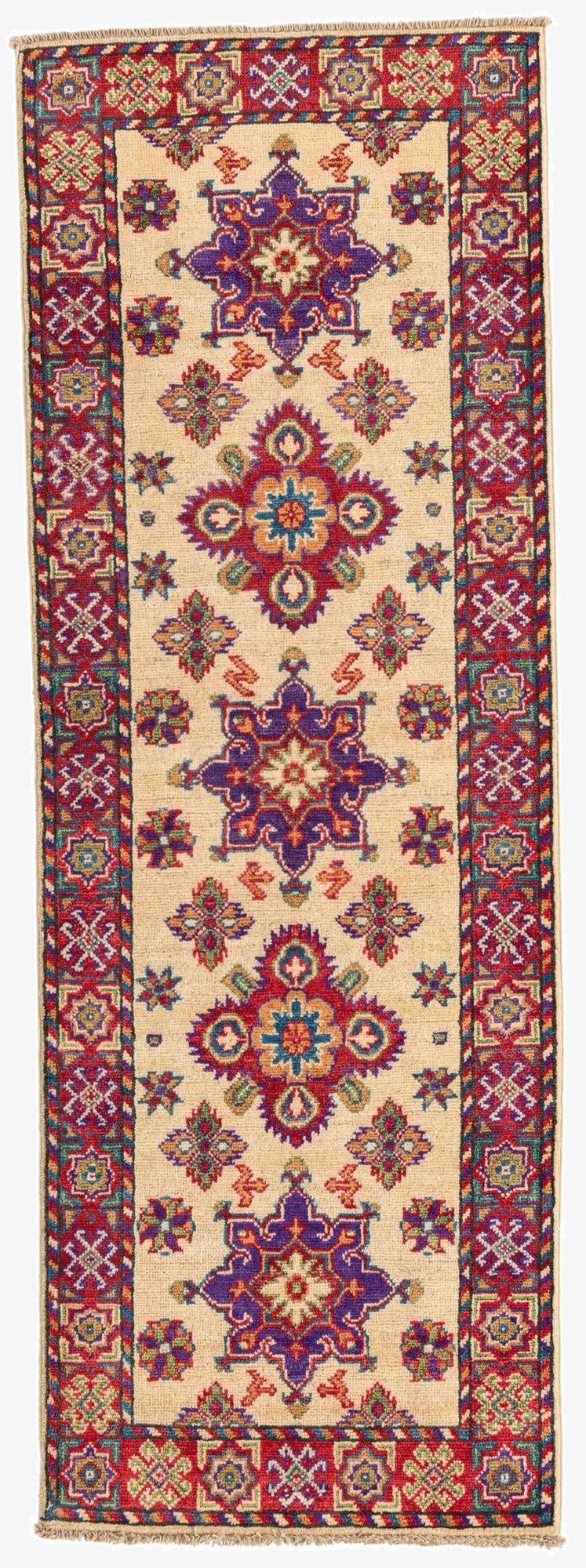  2' 1 x 6'  Hand Knotted Kazak Rug