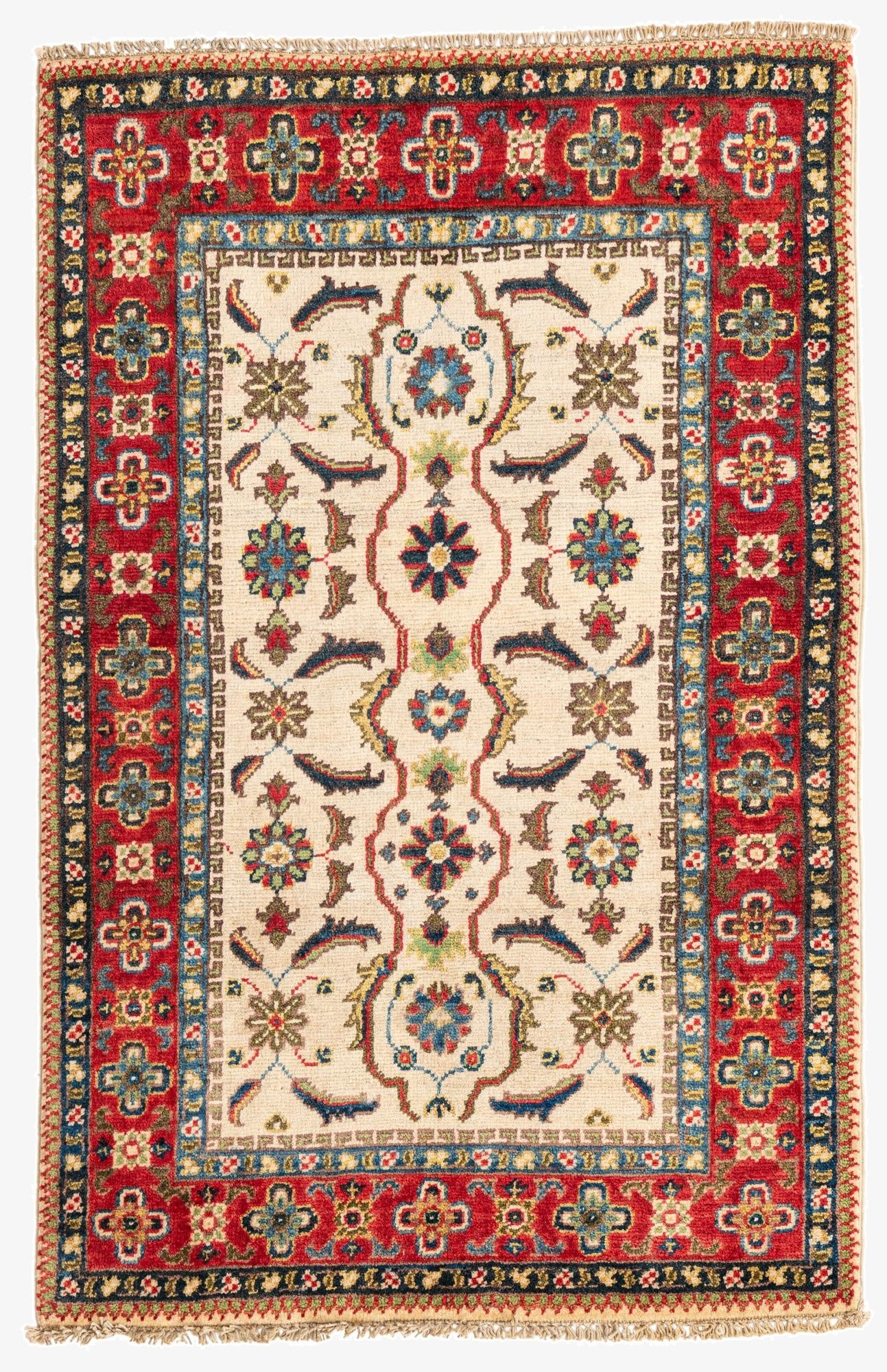  2' 8 x 4' 1  Hand Knotted Kazak Rug