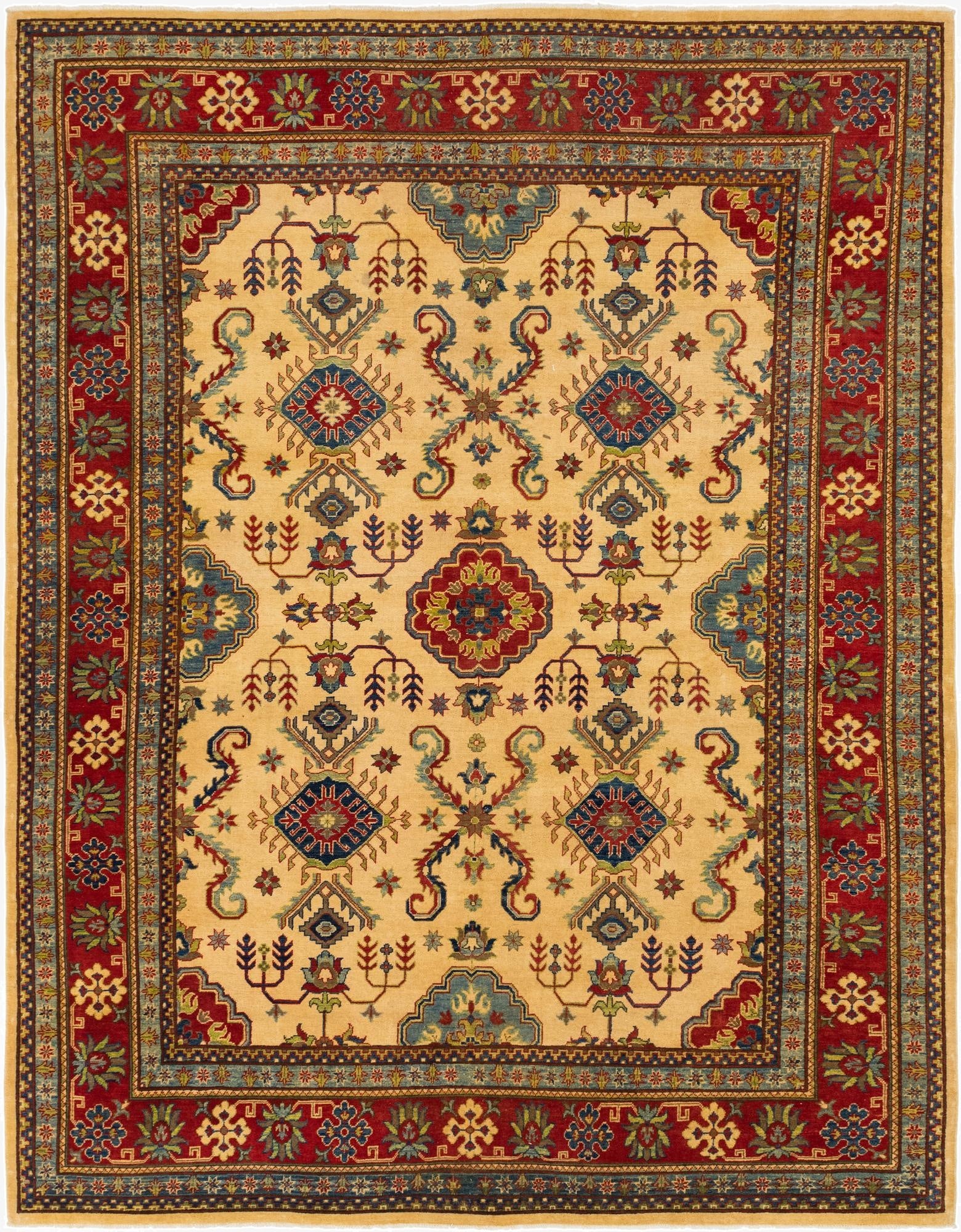  9' 1 x 11' 10  Hand Knotted Kazak Rug