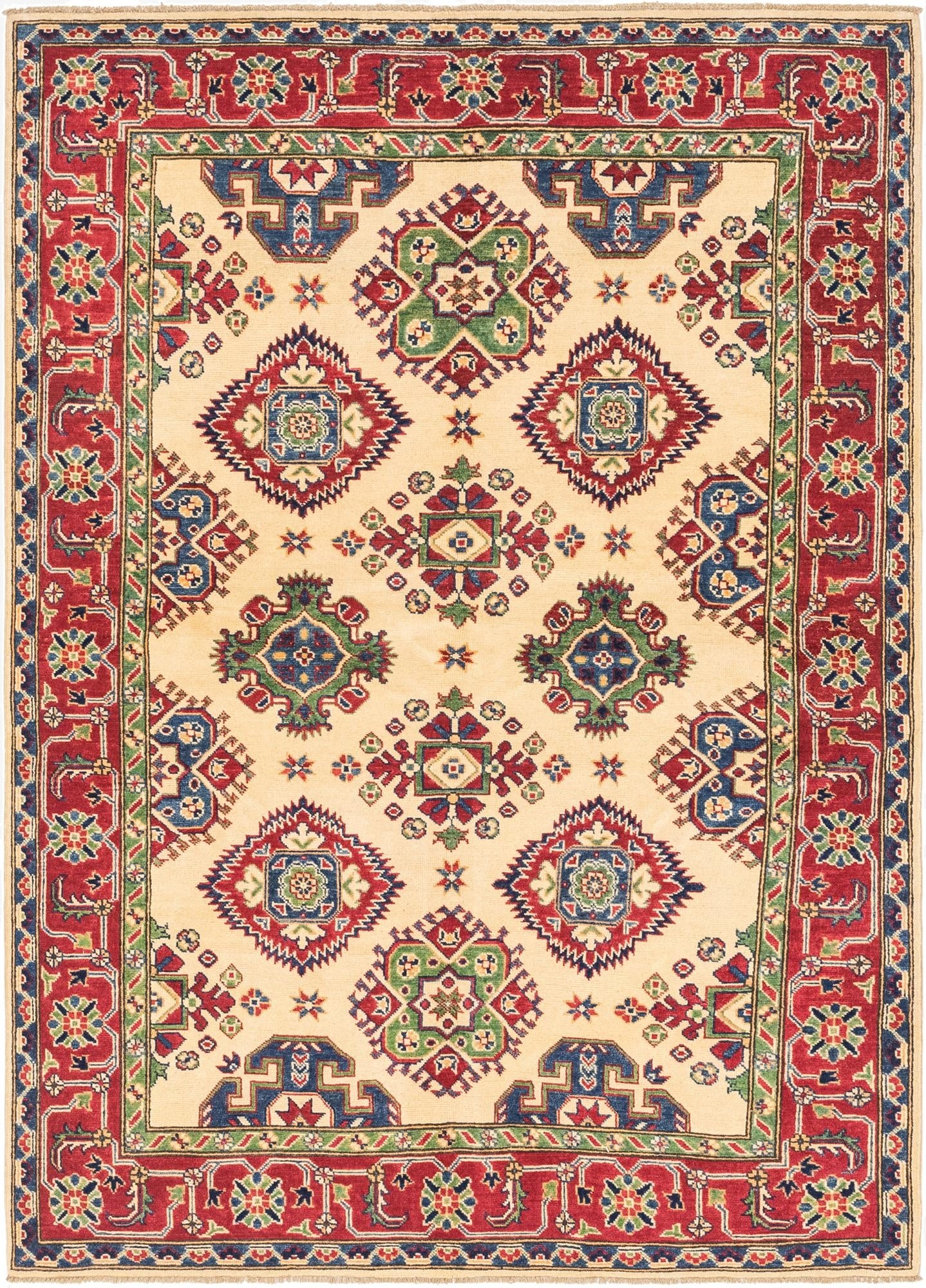 5' 6 x 7' 10  Hand Knotted Kazak Rug