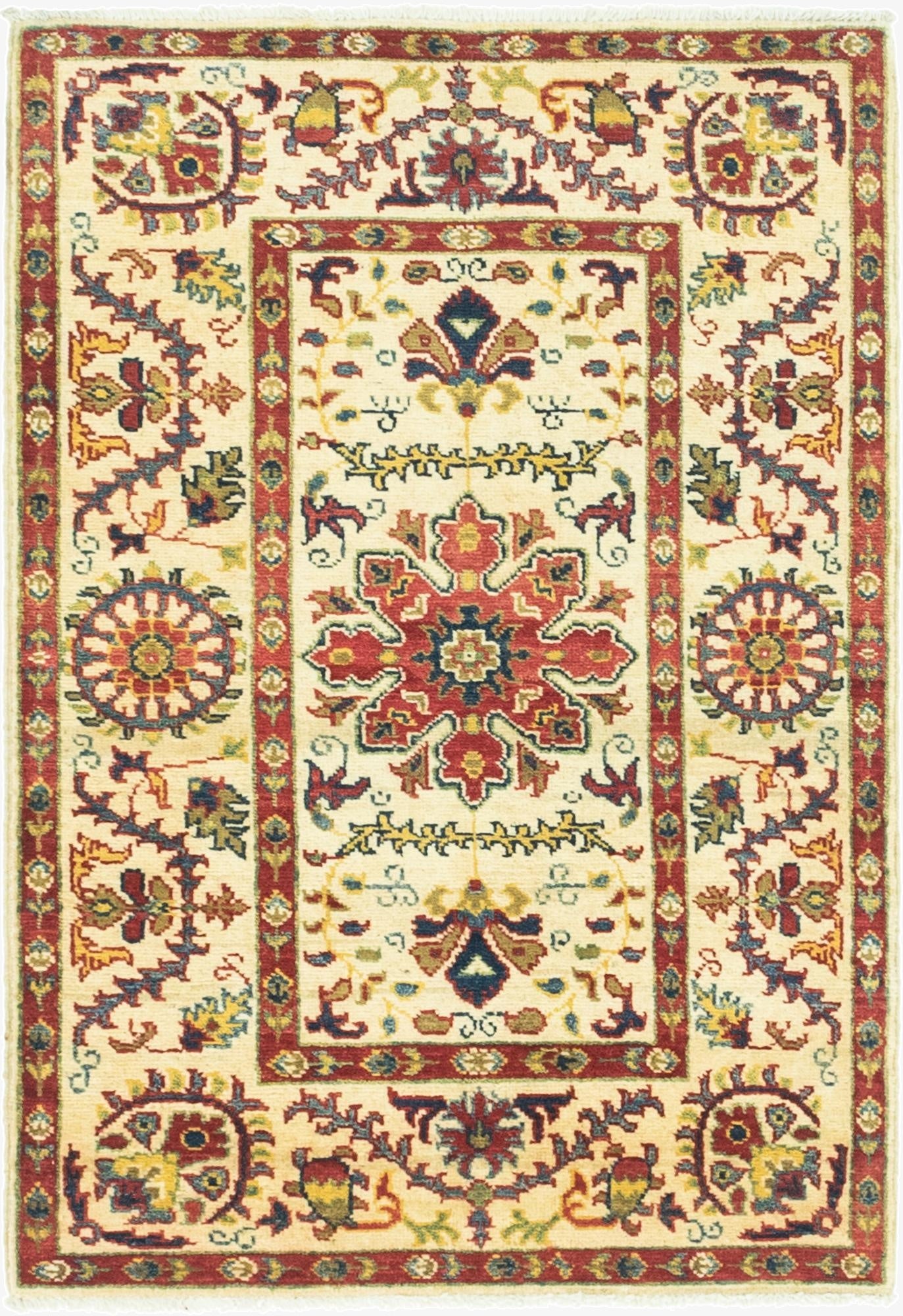  2' 9 x 4' 1  Hand Knotted Kazak Rug