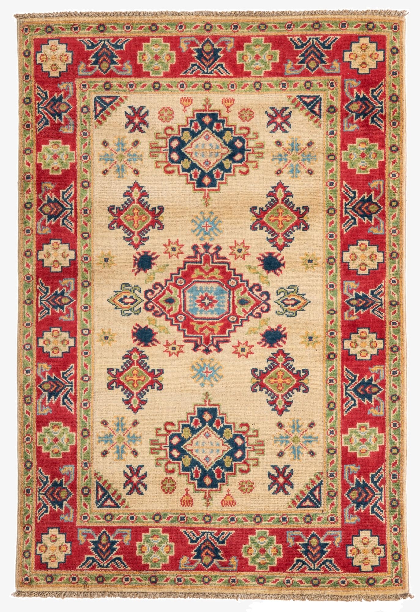  3' 5 x 5' 1  Hand Knotted Kazak Rug