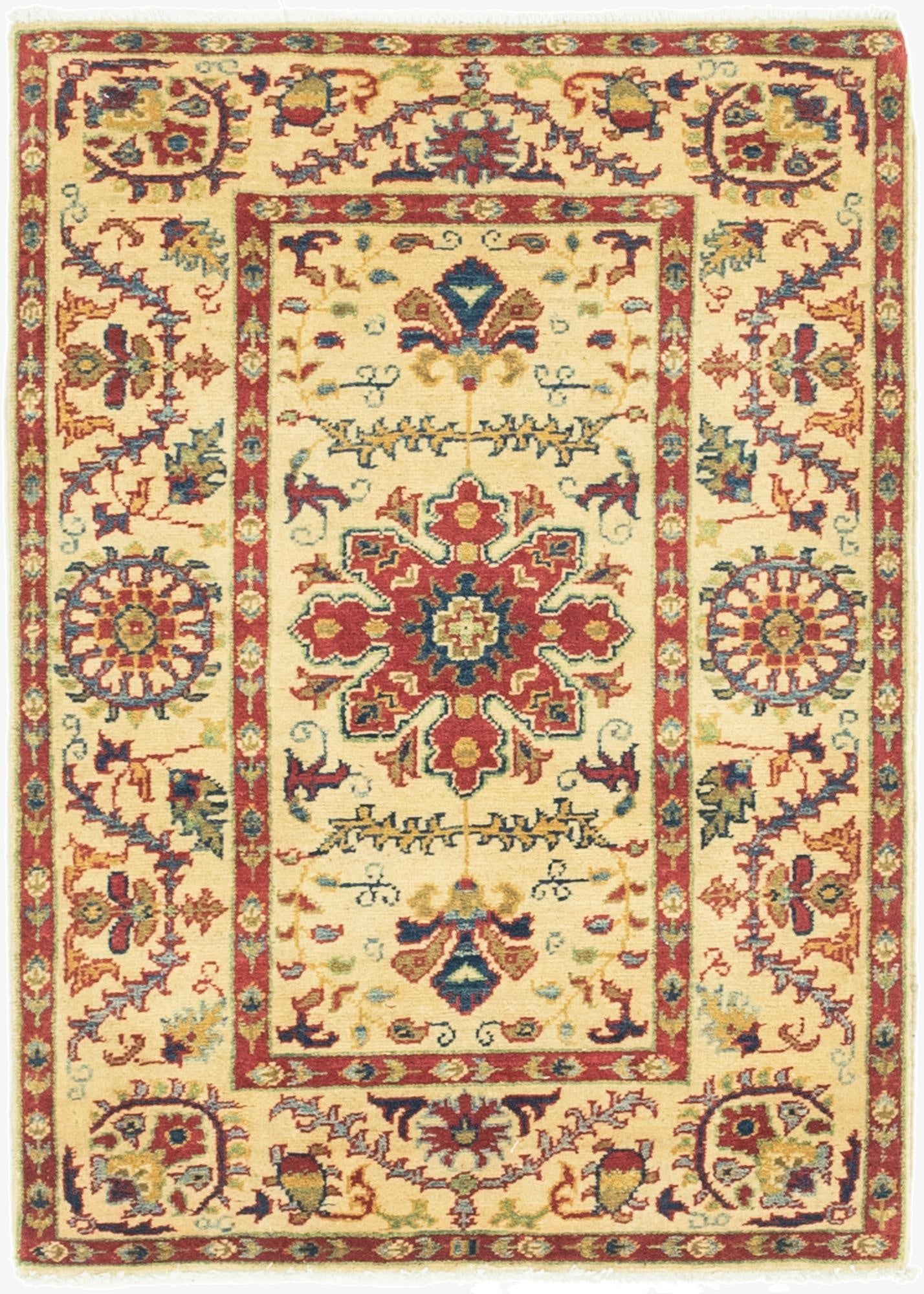  2' 9 x 4'  Hand Knotted Kazak Rug