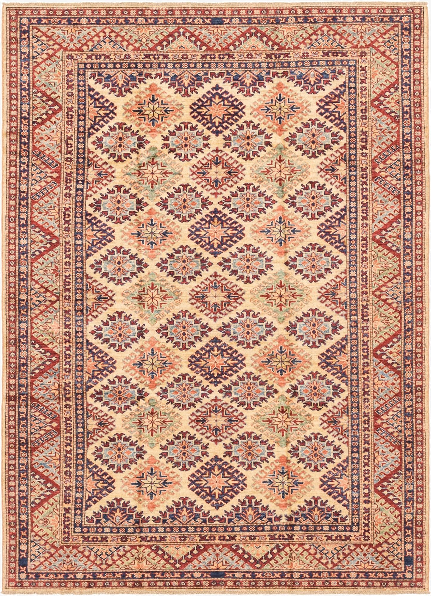  5' 8 x 7' 11  Hand Knotted Kazak Oriental Rug