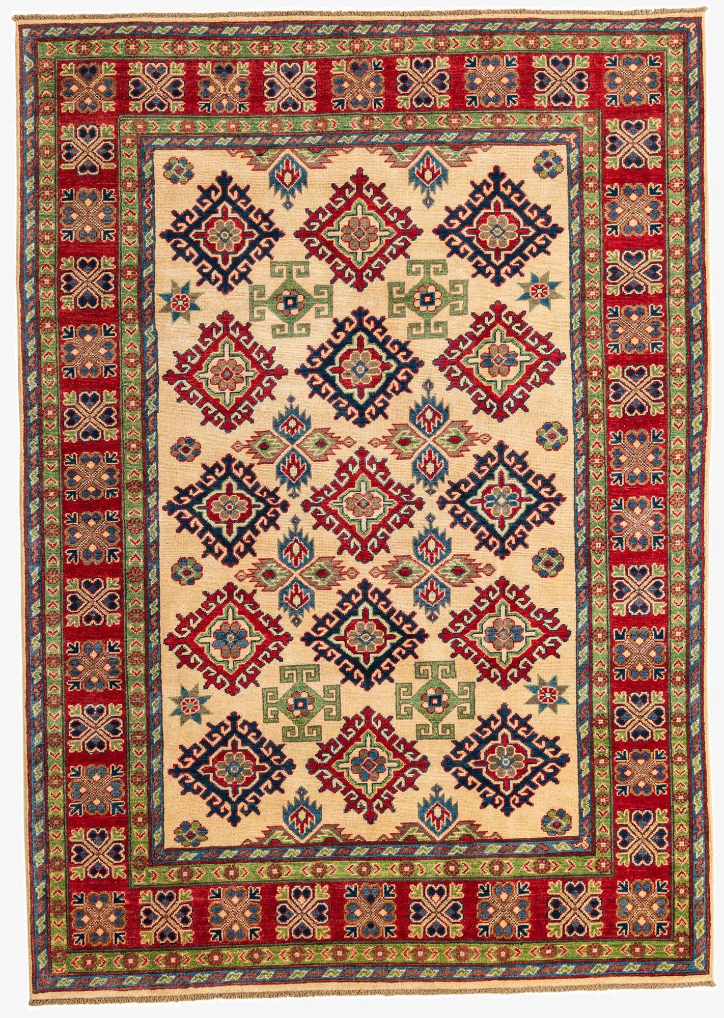  6' x 8' 5  Hand Knotted Kazak Rug