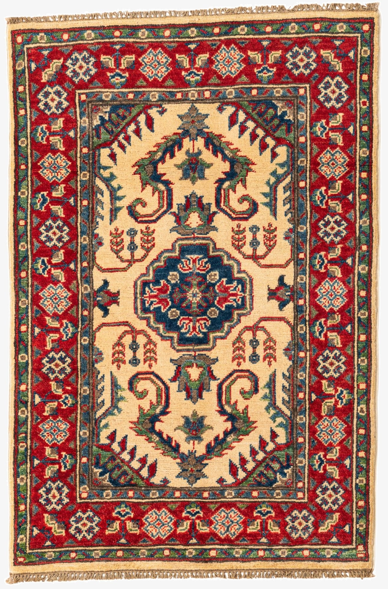  2' 8 x 4' 1  Hand Knotted Kazak Rug