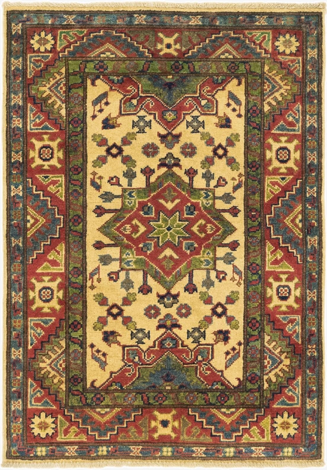  2' 9 x 3' 11  Hand Knotted Kazak Rug