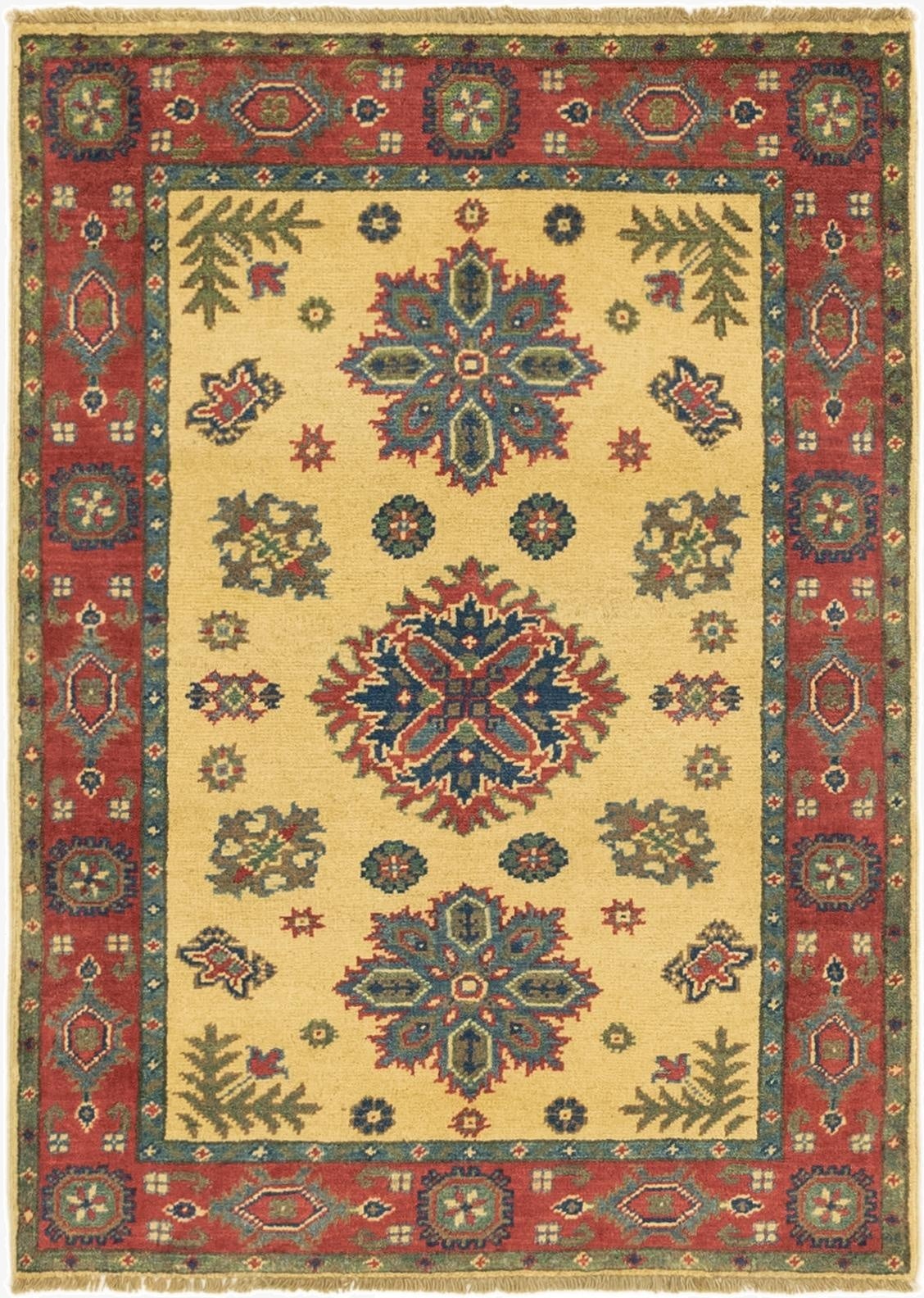  2' 10 x 3' 11  Hand Knotted Kazak Rug