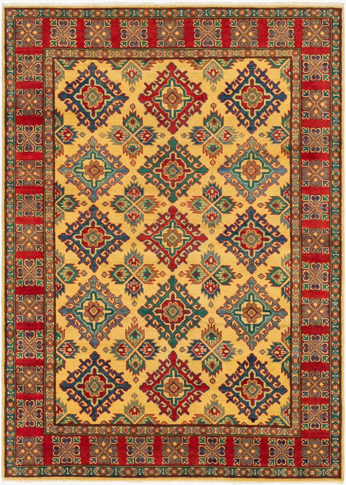  5' x 7'  Hand Knotted Kazak Rug