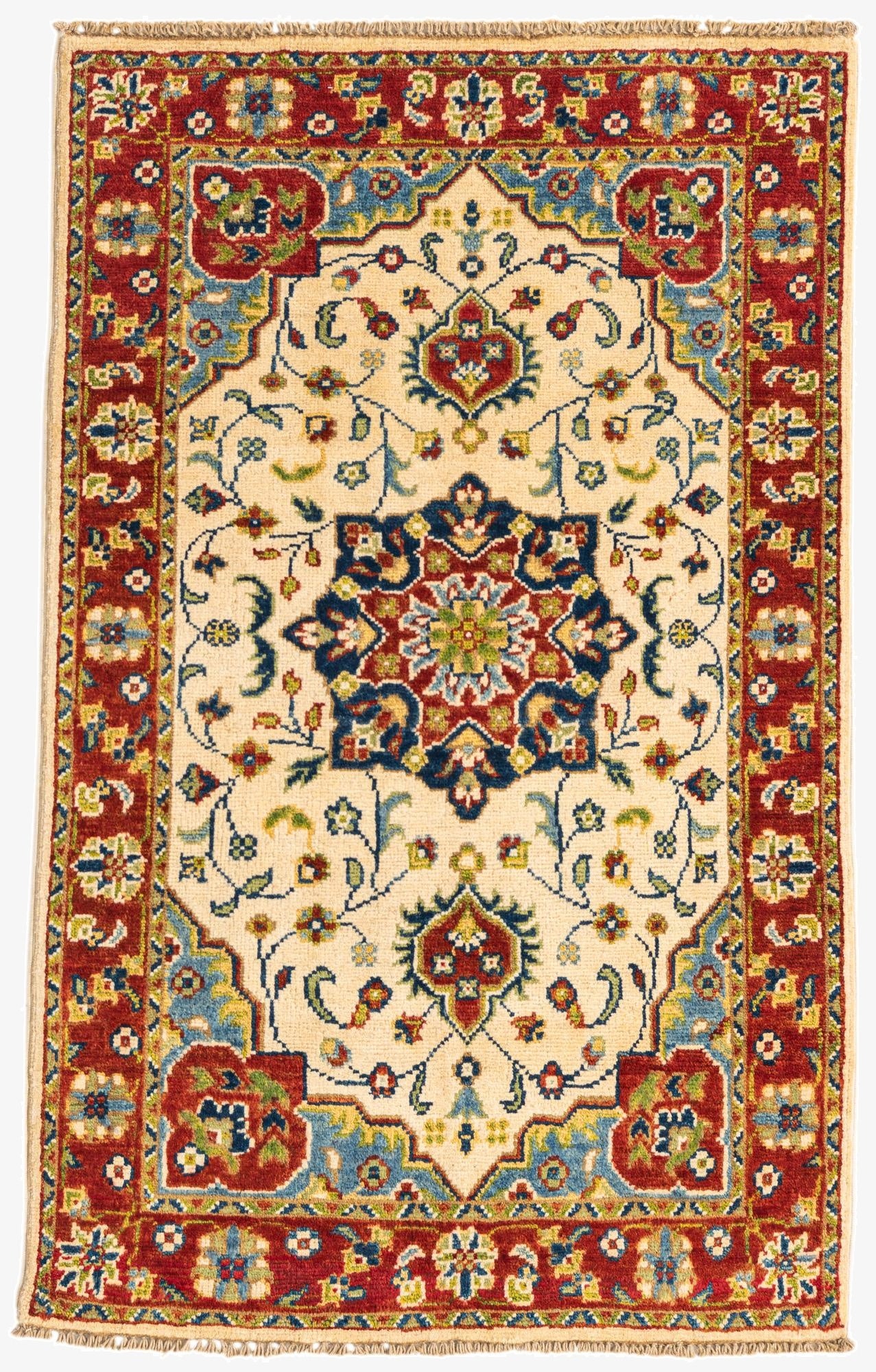  2' 6 x 4' 1  Hand Knotted Kazak Rug