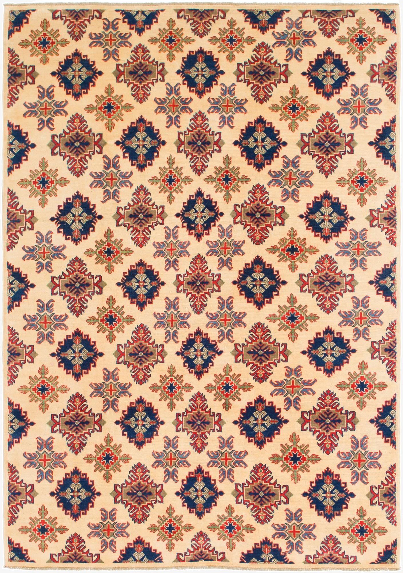  6' 5 x 9' 4  Hand Knotted Kazak Rug