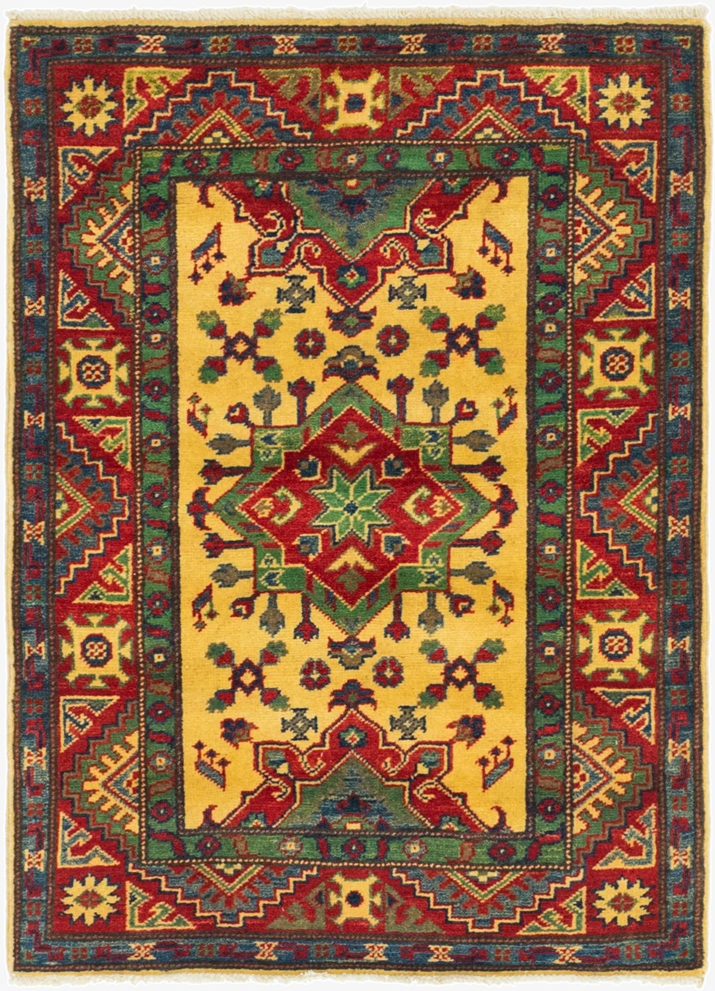  2' 10 x 3' 10  Hand Knotted Kazak Rug