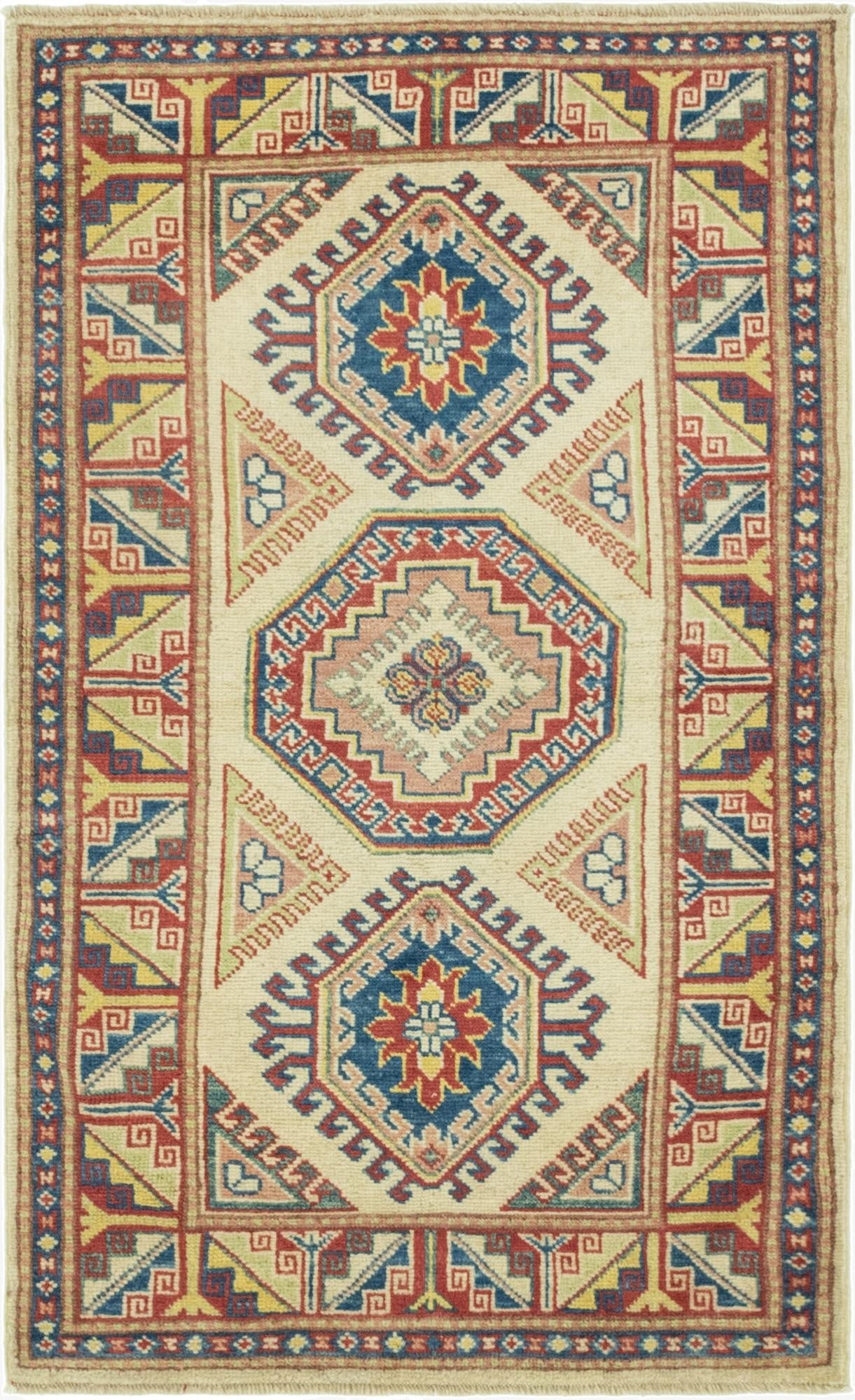  3' x 5'  Hand Knotted Kazak Rug