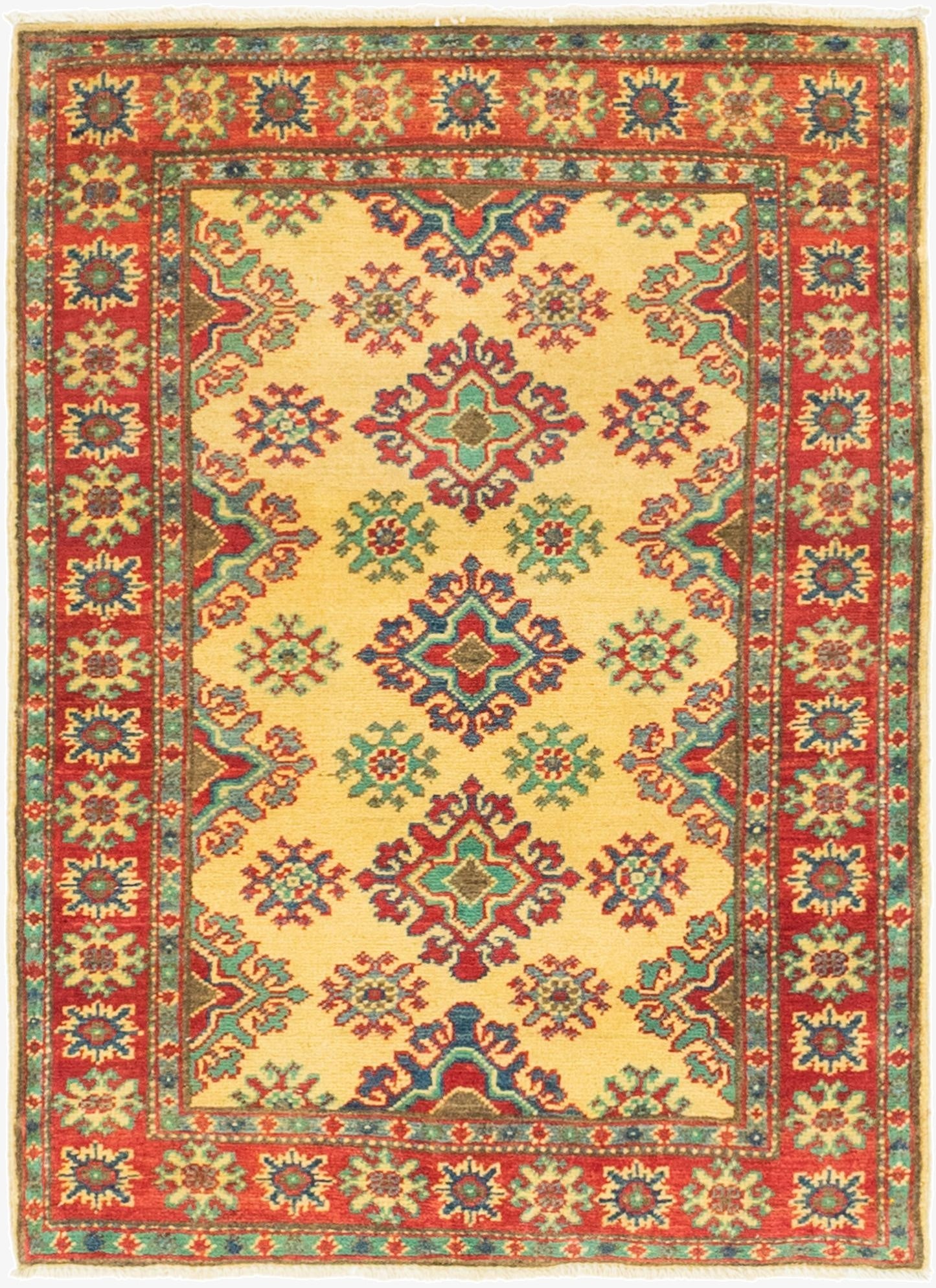  2' 9 x 3' 9  Hand Knotted Kazak Rug
