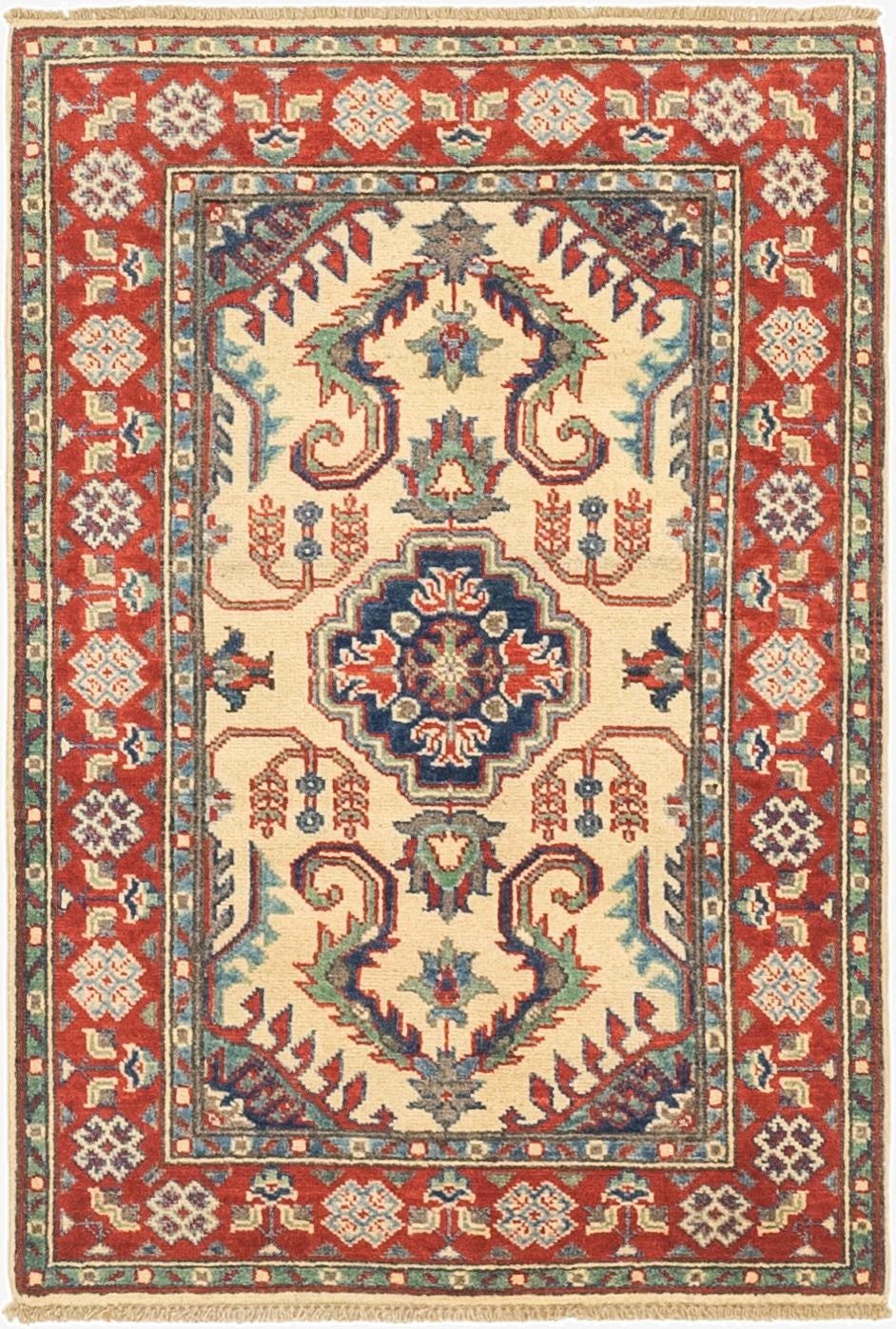  2' 7 x 3' 11  Hand Knotted Kazak Rug