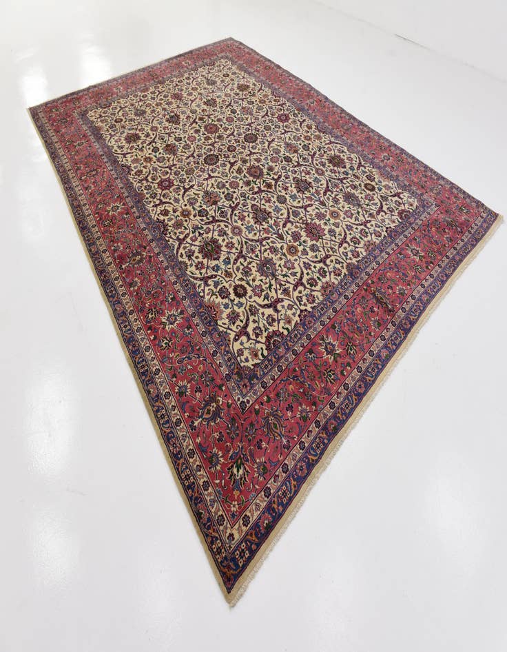 Detail image of  9' 6 x 12' 10  Hand Knotted Kerman Persian Wool Rug