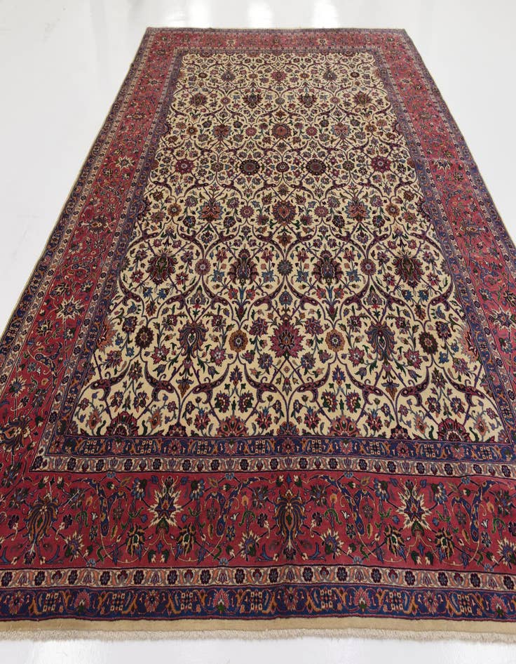 Detail image of  9' 6 x 12' 10  Hand Knotted Kerman Persian Wool Rug