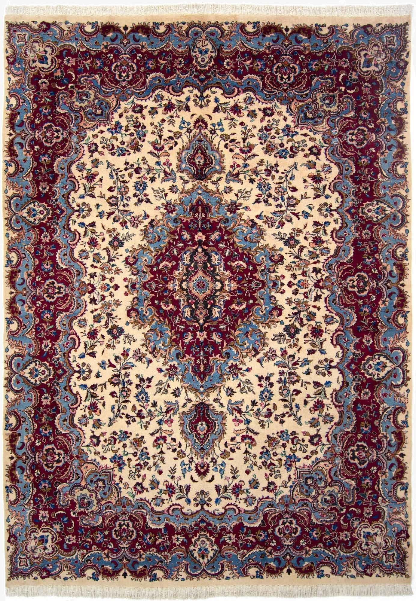  8' 2 x 11' 3  Hand Knotted Kerman Persian Wool Rug