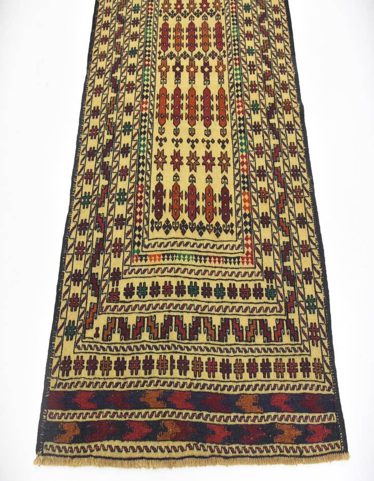 Detail image of  4' x 6' 2  Hand Woven Kilim Afghan Wool Rug