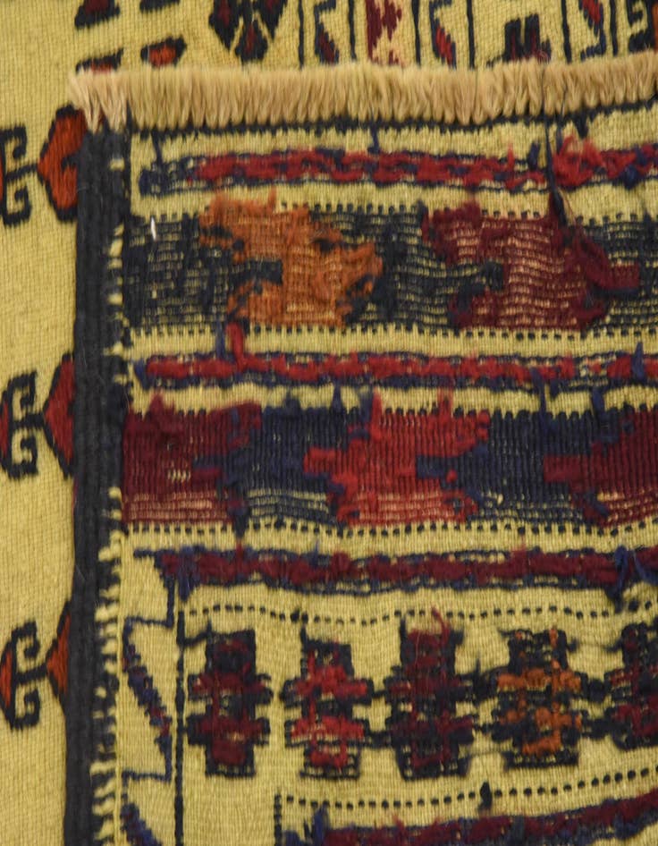 Detail image of  4' x 6' 2  Hand Woven Kilim Afghan Wool Rug